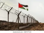 view-palestinian-flag-behind-barbed-260nw-2387577123